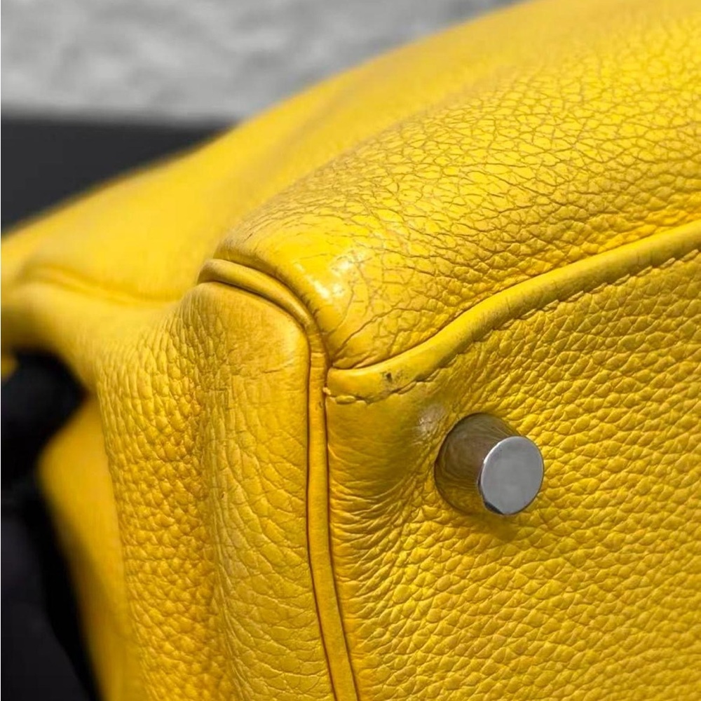 Hermes K28 Yellow with Silver Hardware - Picture 10 of 10